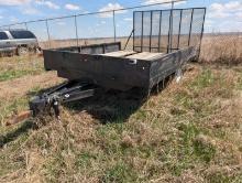 12â€™ utility trailer w/flip down ramp-wood floor needs repair