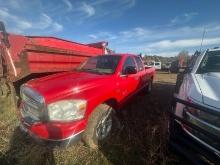 2008 Dodge Ram 1500 SLT-crew cab (red), 4x4,5.7 Hemi- non running VIN 1D7HU18268S551378