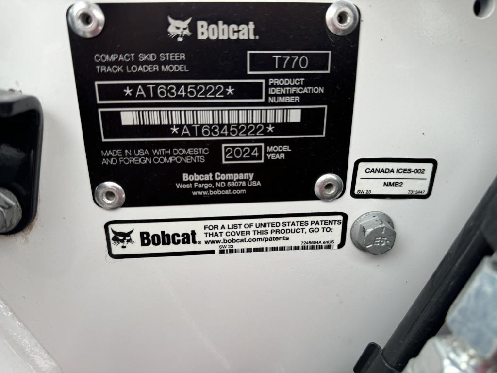 24 BOBCAT T770 SKID STEER