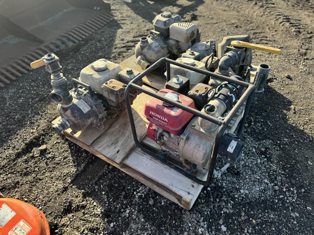 (5) GAS POWERED TRASH PUMPS