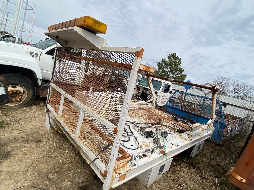 12' Flatbed with Hydraulic Rear Arms & Weather guard side Boxes