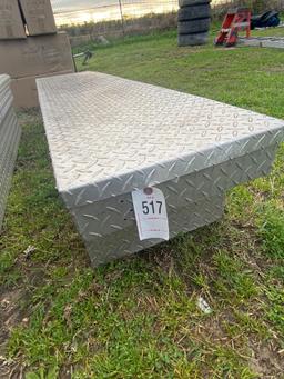 Diamond plate tool box for small truck