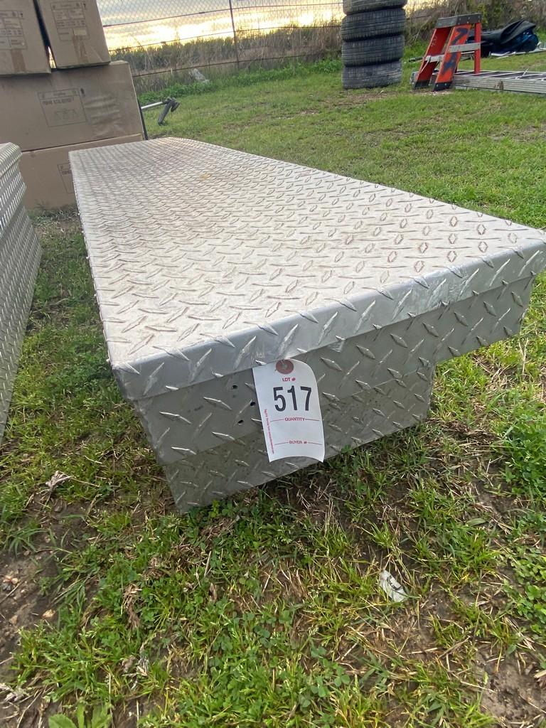 Diamond plate tool box for small truck