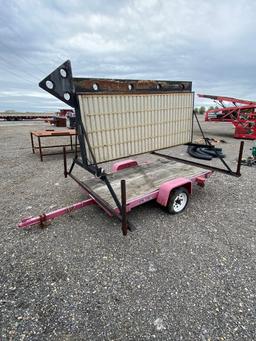 4x8 Utility Trailer with mounted sign