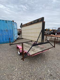 4x8 Utility Trailer with mounted sign