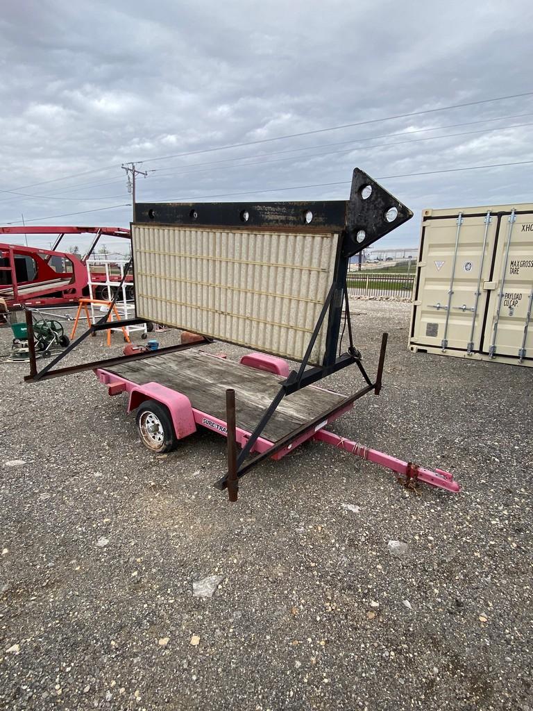 4x8 Utility Trailer with mounted sign