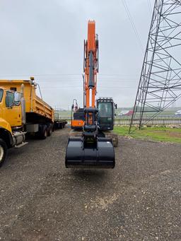 2021 Doosan Model DX140LC-5 31 Hrs, Quick Release Bucket, Aux Hydraulics Perikins Engine Like new