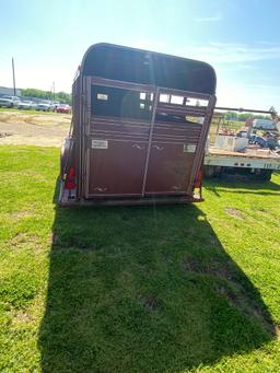 1990 16' Bonanza Stock Trailer with split gate has registration papers