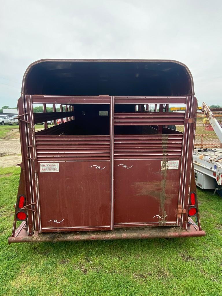 1990 16' Bonanza Stock Trailer with split gate has registration papers