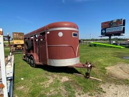 1990 16' Bonanza Stock Trailer with split gate has registration papers