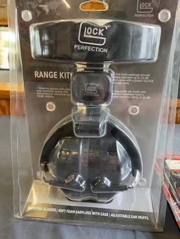 Glock Range kit,Glass,Ear Plugs ,Ear Muffs with Gun Cleaning Kit