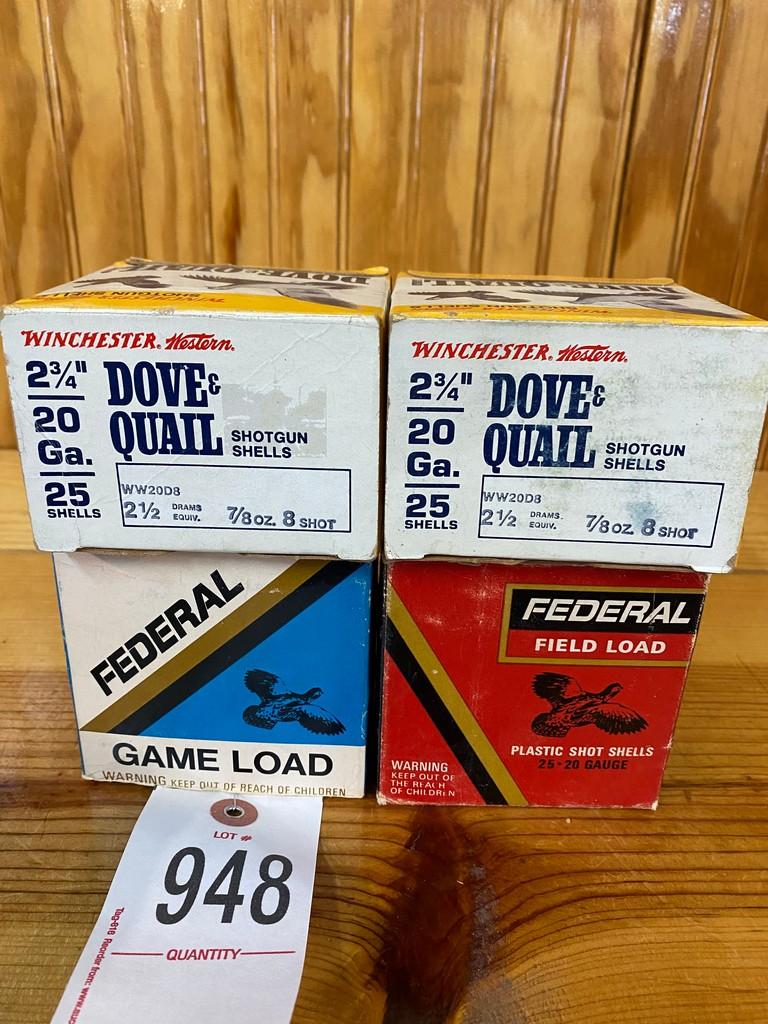 100 Rounds of 20 Gauge Ammo