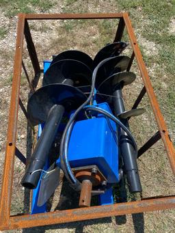Agrotk Quick Attach Hydraulic Auger With 6'x12'x14" Bit