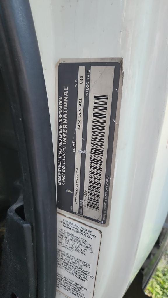 2003 internacional de 466 Navistar good runs truck