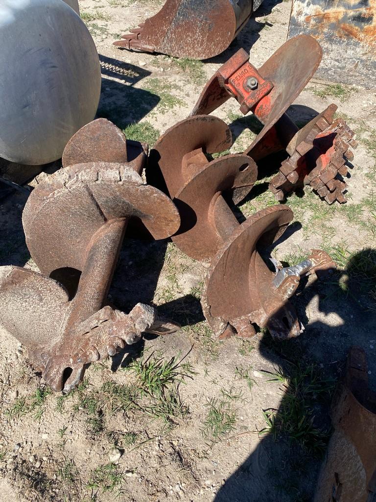 3 Large Excavator auger bits