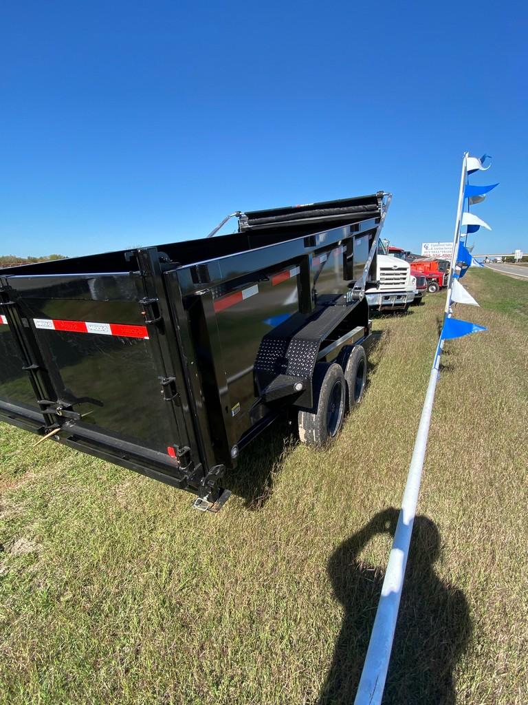New Maxx D 83"x14ft.Dump trailer with 3ft. Side Walls,telescoping lift cyl. 8KAxles with spare tire,
