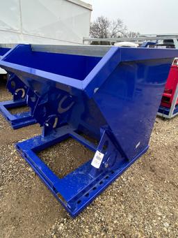 Blue self dumping hopper