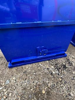 Blue self dumping hopper