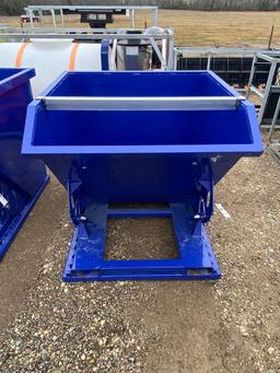 Blue self dumping hopper