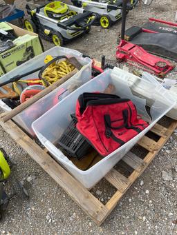Pallet of Shop Lights, Power tools, saws & misc
