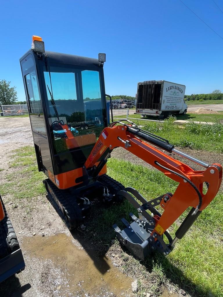 2024 AGT LH13R Mini Excavator Closed Cab 420cc Gas Engine