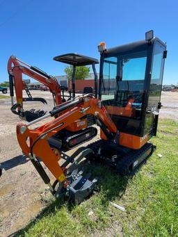 2024 AGT LH13R Mini Excavator Closed Cab 420cc Gas Engine