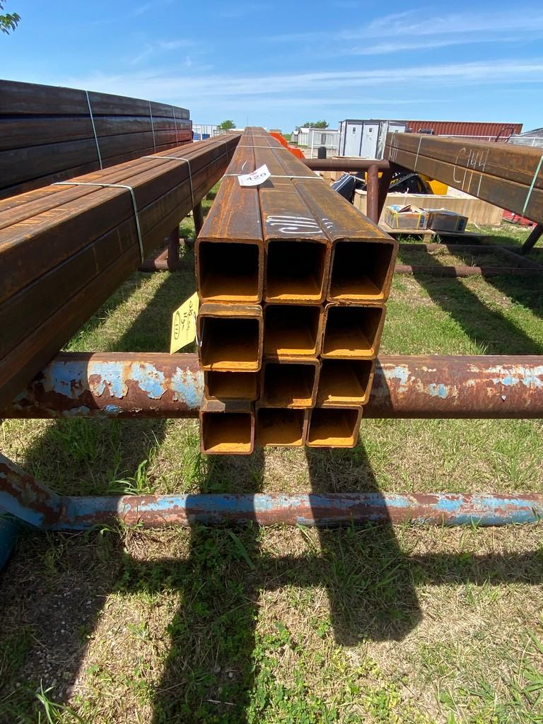 2 1/2 Sq. Tubing 11 ga. 12 pcs @ 17' 204ft.