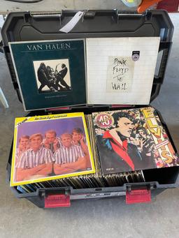 Husky tool Box with records