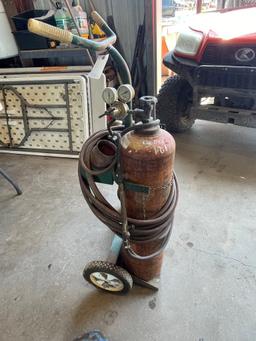 Torch Cart With Bottle,Hose,Torch,Gauges