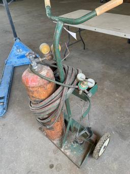 Torch Cart With Bottle,Hose,Torch,Gauges