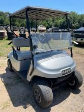 EZ Go TXT 48V Silver Golf Cart with Windshield Runs has charger