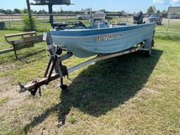 1977 16' Skeeter Bass Boat with 50 hp Mercury motor lake ready has title for boat & motor