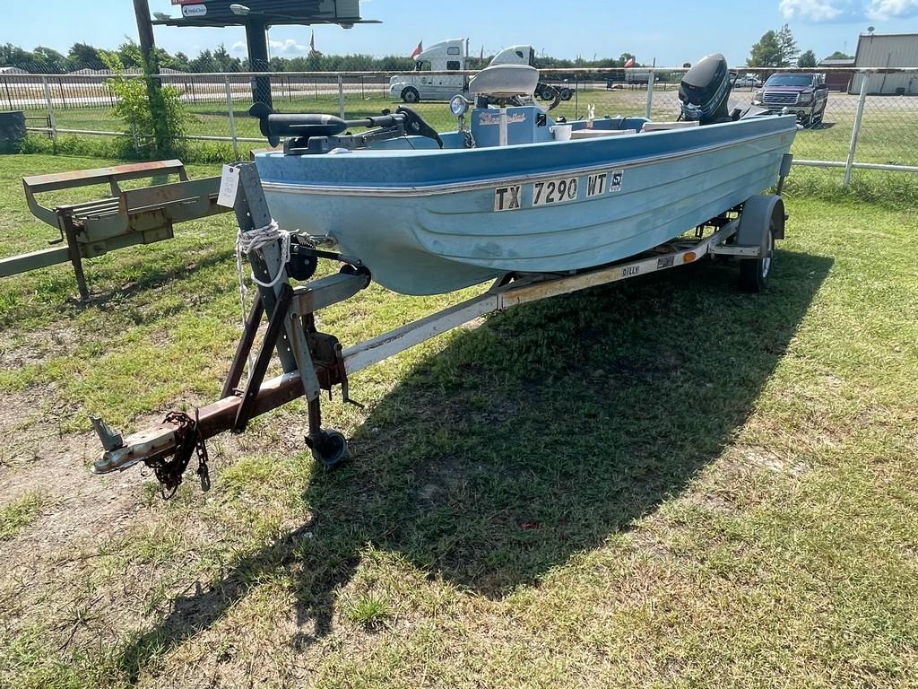 1977 16' Skeeter Bass Boat with 50 hp Mercury motor lake ready has title for boat & motor