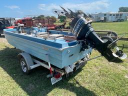 1977 16' Skeeter Bass Boat with 50 hp Mercury motor lake ready has title for boat & motor
