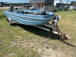 1977 16' Skeeter Bass Boat with 50 hp Mercury motor lake ready has title for boat & motor