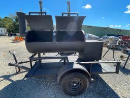 Heavy Duty Built Smoker on trailer