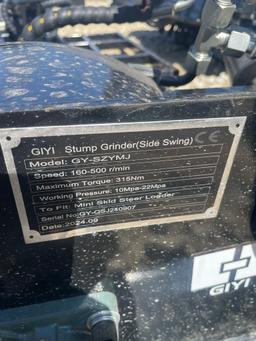 New GIYI Side Swing Stump grinder for mini skid