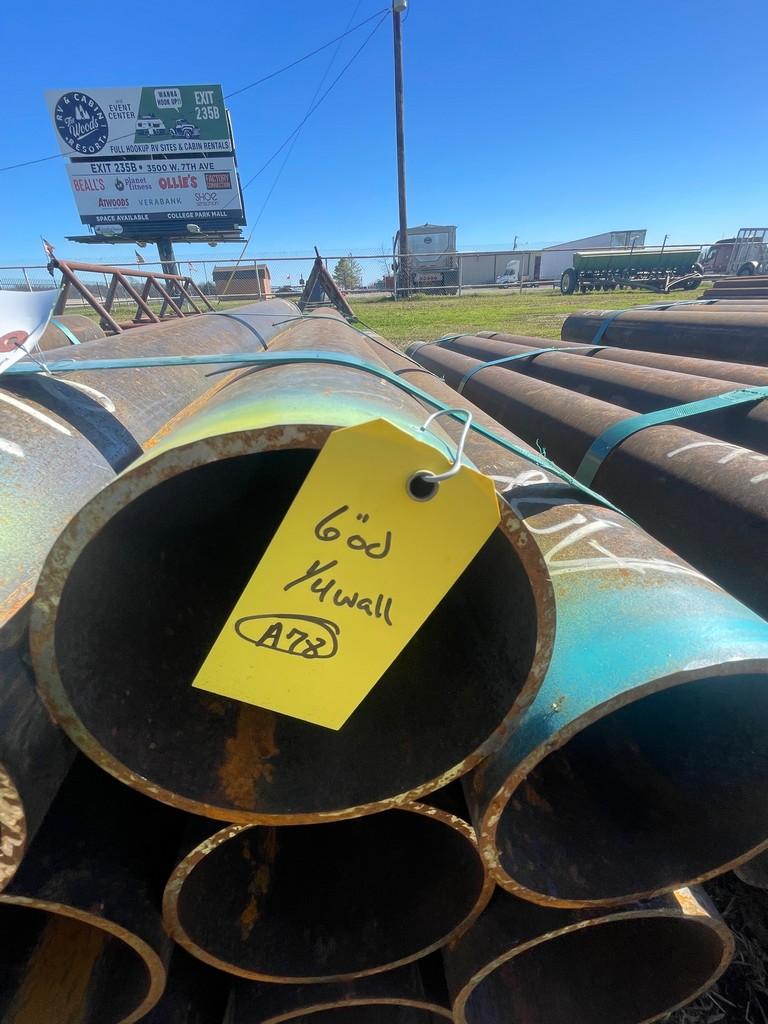 6' Od Pipe 1/4 10 pcs @ 5'5 51ft