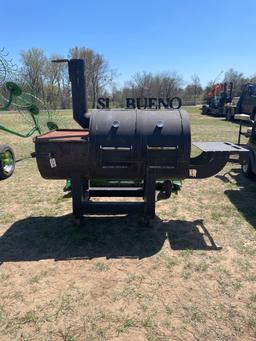 HD Custom BBQ Grill/Smoker on Castors