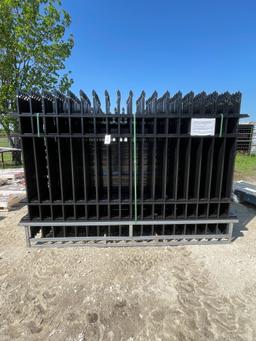 220' New Wrough iron site fence 10x7 22 pc fence panels 23 post