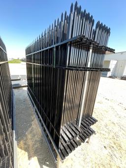 220' New Wrough iron site fence 10x7 22 pc fence panels 23 post