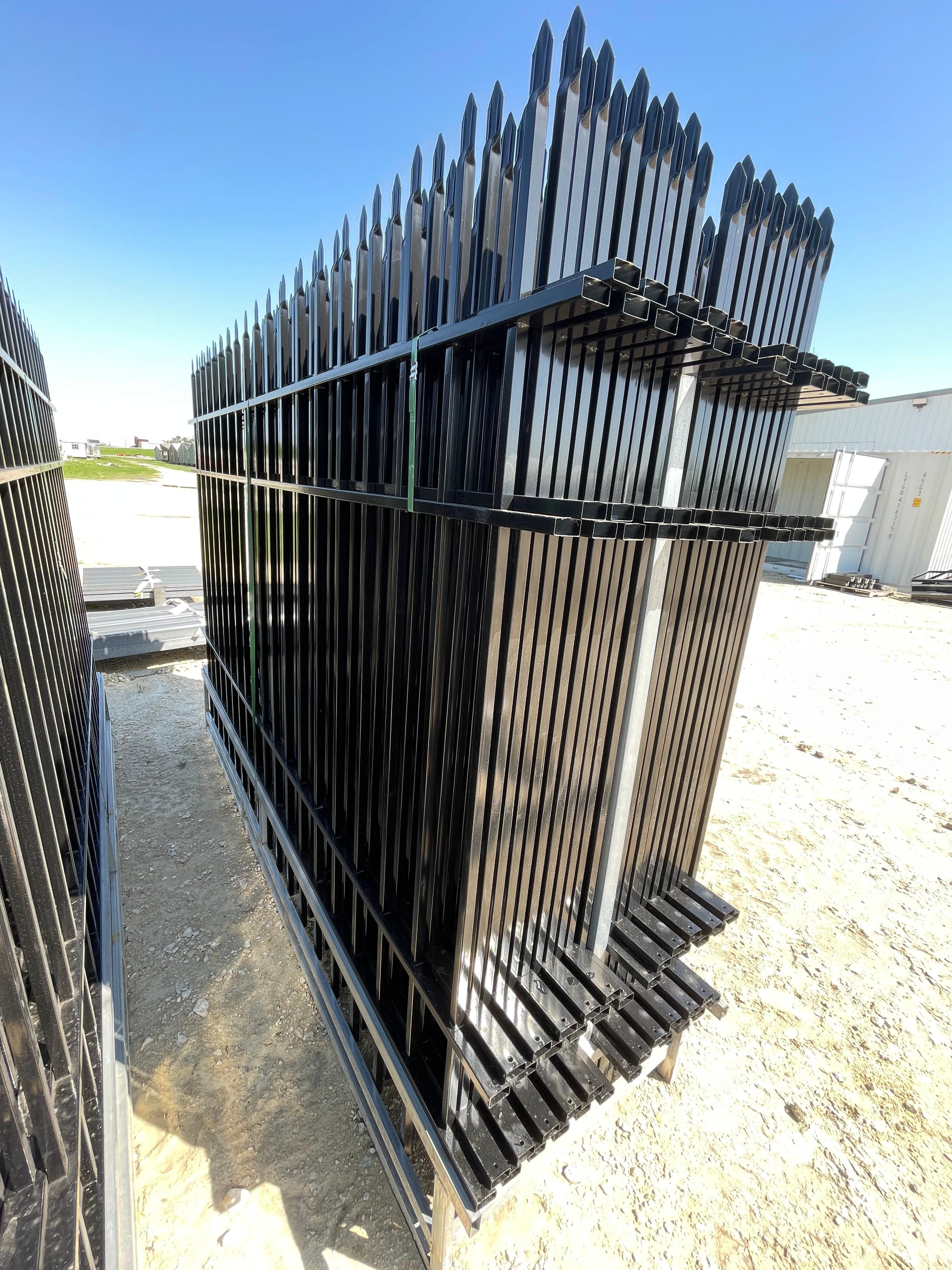220' New Wrough iron site fence 10x7 22 pc fence panels 23 post