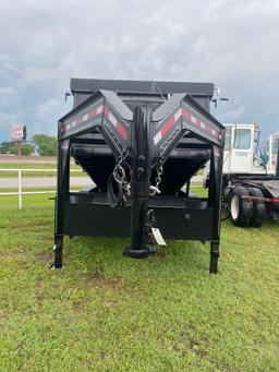 2025 Gooseneck 14ft.x6ft.with 7k axles,tarp,ramps,spare tire,dump truck tailgate & butterfly gates