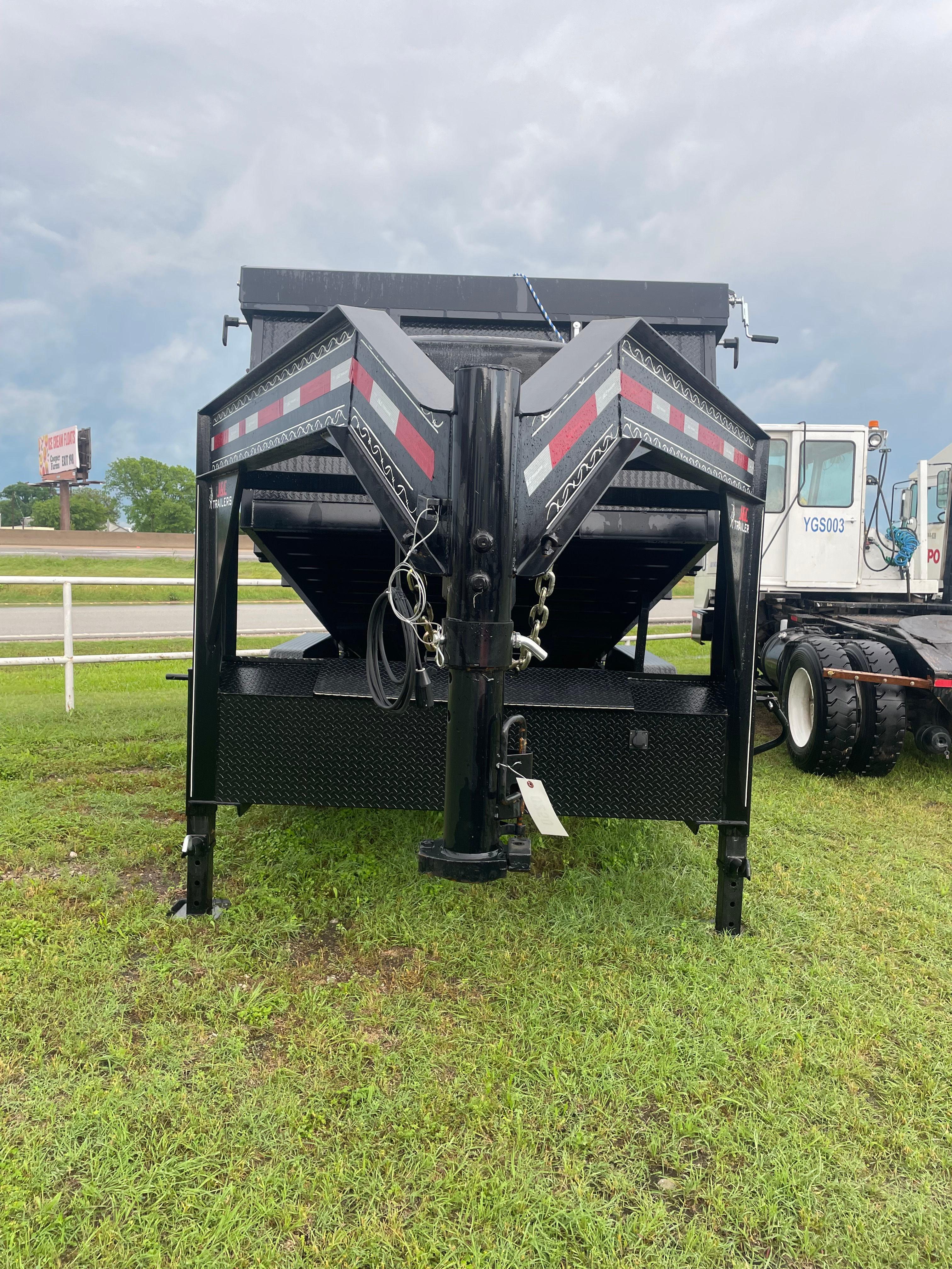 2025 Gooseneck 14ft.x6ft.with 7k axles,tarp,ramps,spare tire,dump truck tailgate & butterfly gates