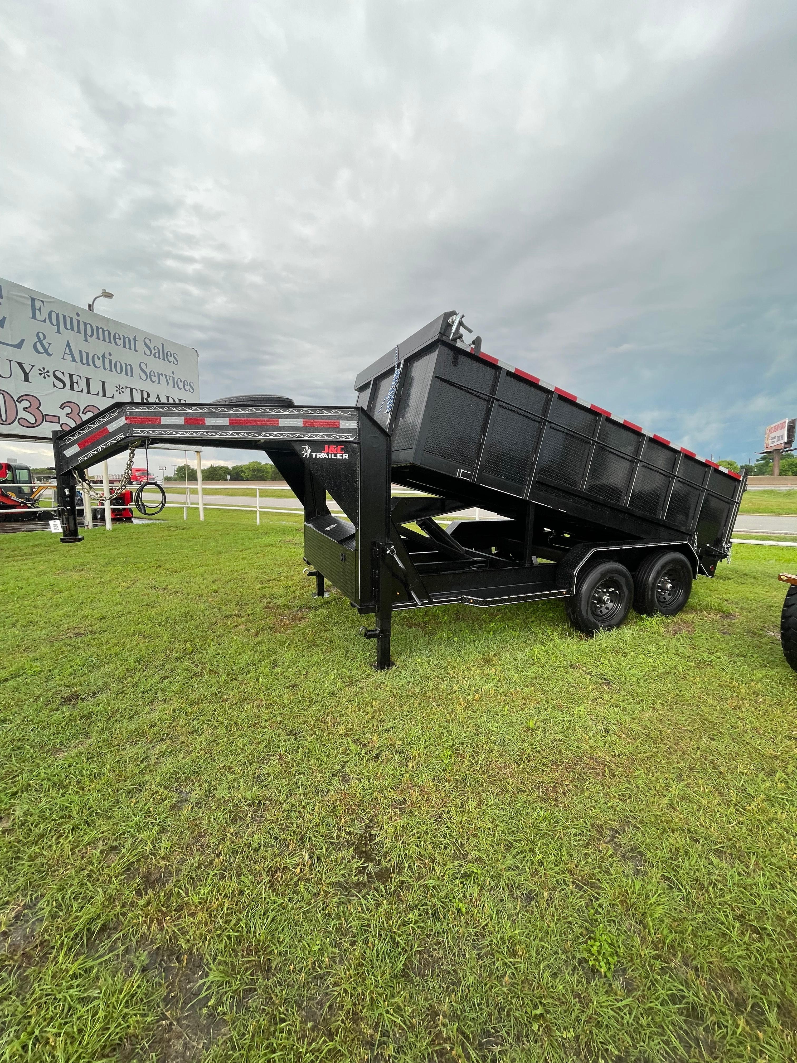 2025 Gooseneck 14ft.x6ft.with 7k axles,tarp,ramps,spare tire,dump truck tailgate & butterfly gates