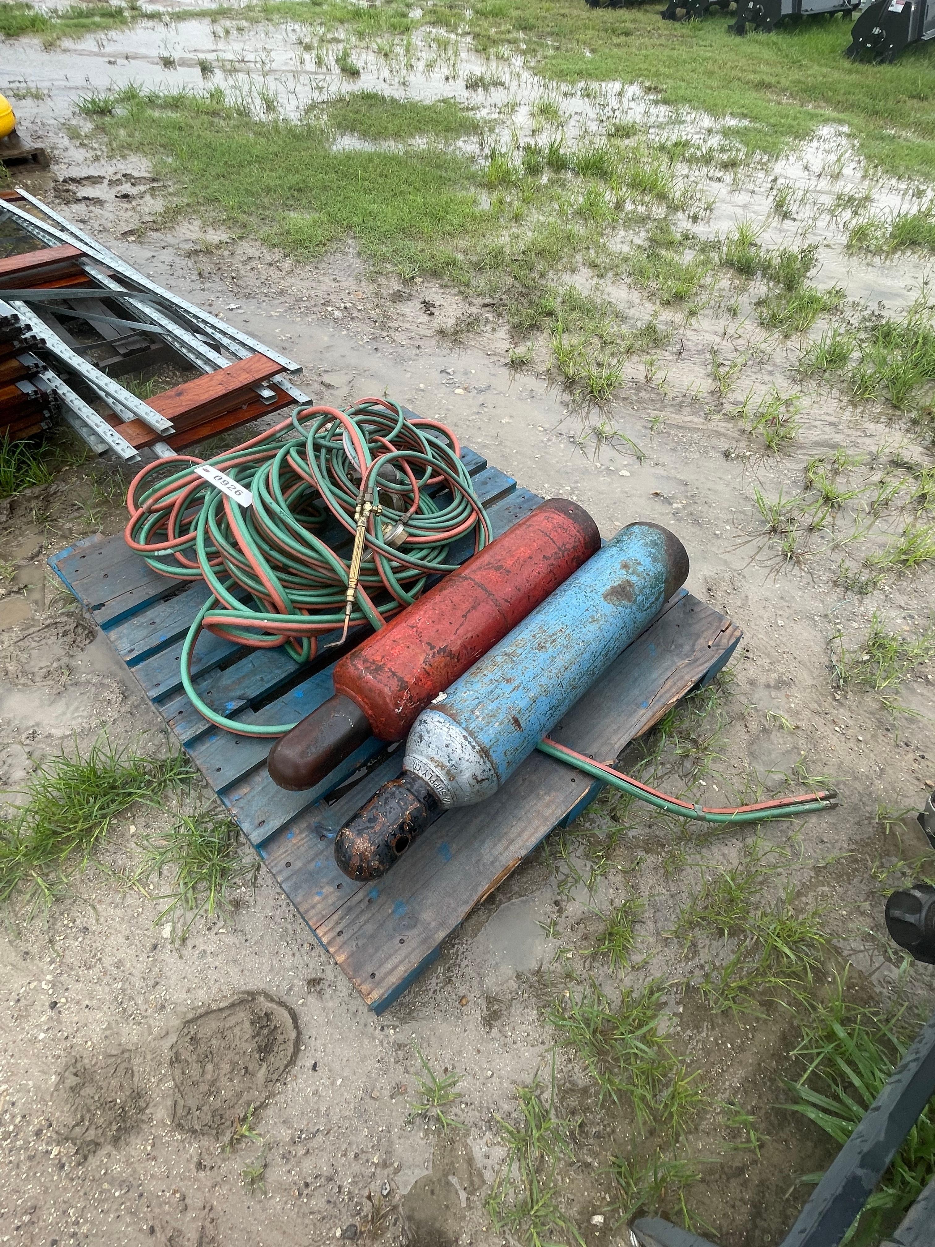 Oxygen & Acetylene Bottles with hoses