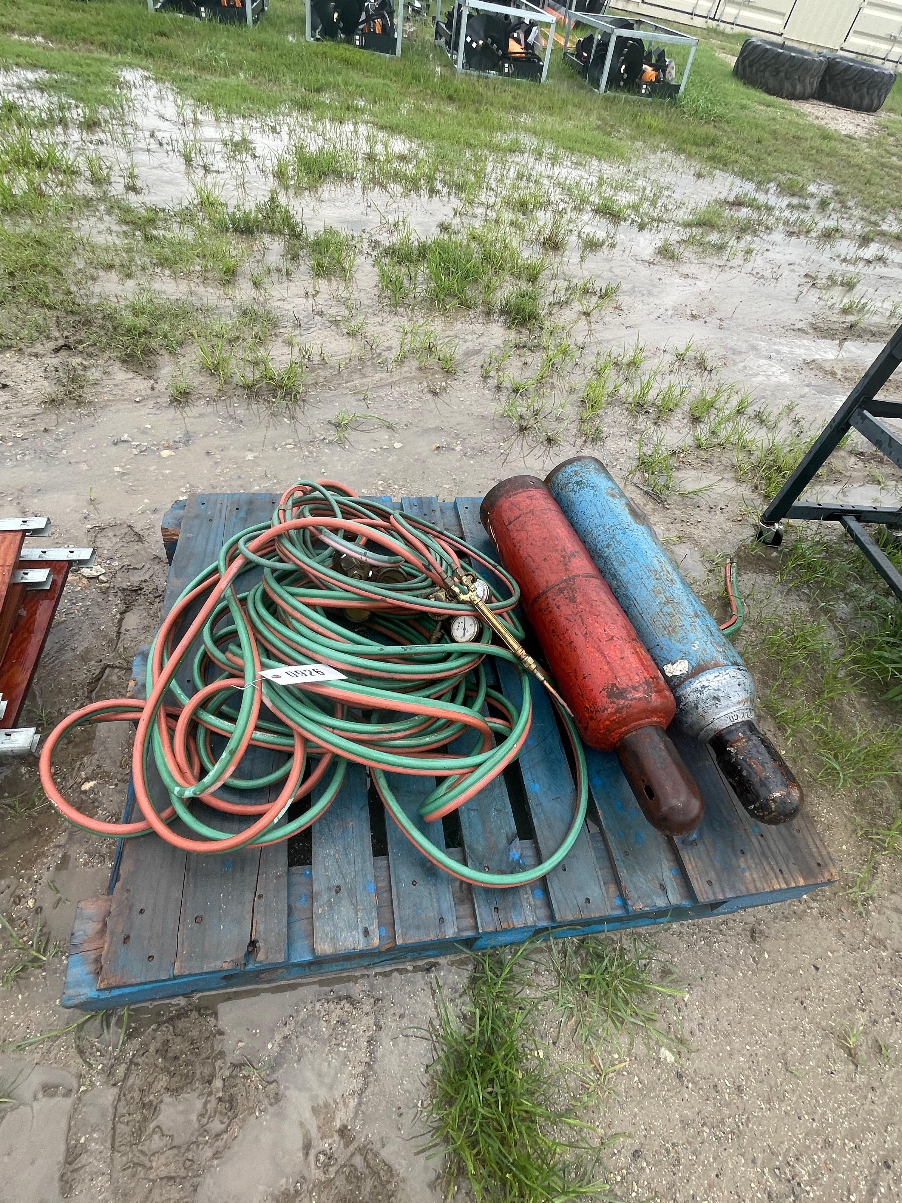 Oxygen & Acetylene Bottles with hoses