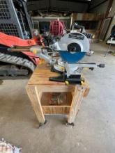 Chicago Electric 12" double revel miter saw with stand and extra blade