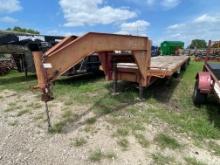 32' Flatbed Gooseneck tandem Dual Axle 10k Axles