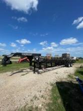32' gooseneck Tandem Dual Axle Double Drop Hay trailer